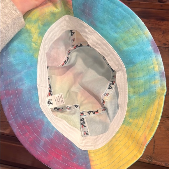 NWOT Fila Vibrant Blue and Pink Tie-Dye Hat - Picture 7 of 11